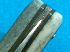 FROST CUTLERY JAPAN SAWCUT JIGGED BURNT BONE HANDLE LOCKBACK FOLDING JACK POCKET KNIFE KNIVES OLD