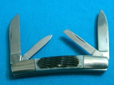 VINTAGE FROST JAPAN JIGGED BONE TOBACCO CONGRESS 2 FOLDING POCKET KNIFE KNIVES OLD