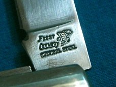 VINTAGE FROST JAPAN JIGGED BONE TOBACCO CONGRESS 2 FOLDING POCKET KNIFE KNIVES OLD