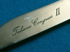 VINTAGE FROST JAPAN JIGGED BONE TOBACCO CONGRESS 2 FOLDING POCKET KNIFE KNIVES OLD