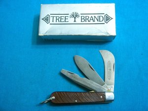 VINTAGE HAWKBILL BOKER 8329 USA 3 BLADE ELECTRICIANS LINEMANS FOLDING POCKET KNIFE KNIVES OLD MIB