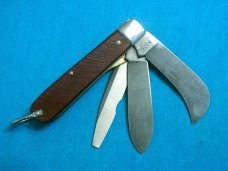 VINTAGE HAWKBILL BOKER 8329 USA 3 BLADE ELECTRICIANS LINEMANS FOLDING POCKET KNIFE KNIVES OLD MIB