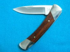 VINTAGE SCRIPT STAMP BUCK SQUIRE 501 USA LOCKBACK FOLDING HUNTER POCKET KNIFE KNIVES OLD MIB BOX