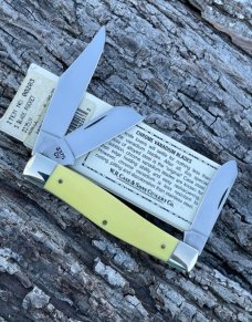 CASE XX ** 1999 YELLOW SYNTHETIC CV 3 BLADE LARGE 75 PATTERN STOCKMAN