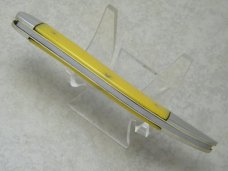 Camillus New York USA Yellow Fisherman's Luck Linerlock Toothpick Fish Knife