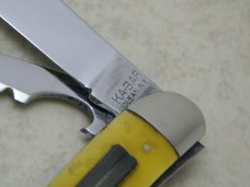 KA-BAR Kabar Olean NY Yellow T29 Toothpick Fish Knife w/Hook Sharpener c.1923-1950