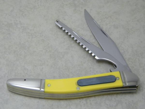 Western USA S-751 D Stainless Yellow Toothpick Fish Knife c.1980 Western USA S-751 D Stainless Yellow Toothpick Fish Knife c.1980