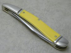 Western USA S-751 D Stainless Yellow Toothpick Fish Knife c.1980