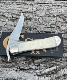 CASE XX ** 2023 AMERICAN FLAG NATURAL SMOOTH BONE RUSSLOCK
