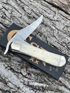 CASE XX ** 2023 AMERICAN FLAG NATURAL SMOOTH BONE RUSSLOCK
