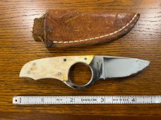 Smoky Mountain Knife Works "Eagle Claw" Pocket Skinner w/Smooth Bone Handle Japan