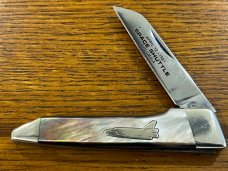 TSCO Space Shuttle Columbia Folding Knife w/Abalone Scales