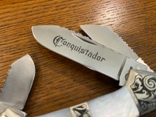 United Cutlery UC708 Conquistador 3-Blade Gunboart Canoe Folding Knife Japan