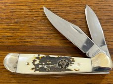 2-Blade Free Mason Folding Knife w/Bone Scales