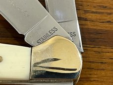 2-Blade Free Mason Folding Knife w/Bone Scales