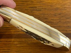 2-Blade Free Mason Folding Knife w/Bone Scales
