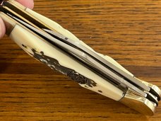 2-Blade Free Mason Folding Knife w/Bone Scales