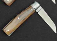 Bobby Toole Mammoth Native Slipjoint...Cpm154...fluted integral doved bolsters..4"..coa & pouch 
