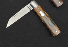 Bobby Toole Mammoth Native Slipjoint...Cpm154...fluted integral doved bolsters..4"..coa & pouch 
