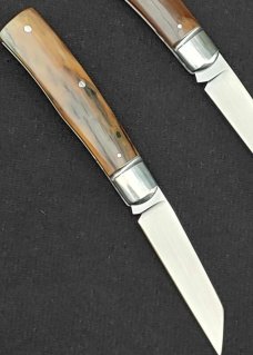 Bobby Toole Mammoth Native Slipjoint...Cpm154...fluted integral doved bolsters..4"..coa & pouch 