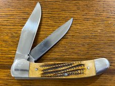 Standing Stone Cutlery SS0111CE-JB Copperhead Folding Knife w/Jigged Brown Bone Scales