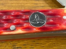 Standing Stone Cutlery SS0116CE-RB Trapper Folding Knife w/Jigged Red Bone Scales