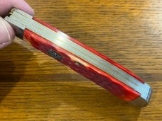 Standing Stone Cutlery SS0116CE-RB Trapper Folding Knife w/Jigged Red Bone Scales