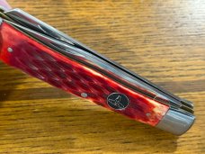 Standing Stone Cutlery SS0116CE-RB Trapper Folding Knife w/Jigged Red Bone Scales