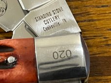 Standing Stone Cutlery SS0116RB Limited Ed Sgt. York Trapper Knife w/Jigged Red Bone Scales SN#020 