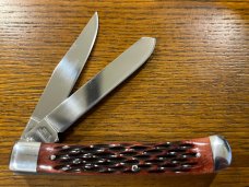 Standing Stone Cutlery SS0116RB Limited Ed Sgt. York Trapper Knife w/Jigged Red Bone Scales SN#020 