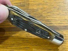 Standing Stone Cutlery SS0132CE 3" Trapper Folding Knife w/Jigged Brown Bone Scales