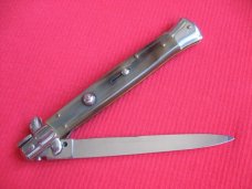 Vintage Italian 1980's 11" HORN Stiletto Switchblade Knife.
