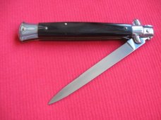Vintage Italian 1980's 11" HORN Stiletto Switchblade Knife.