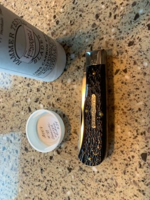 Great Eastern Cutlery #43 Antique Green Jig Bone UN X LD