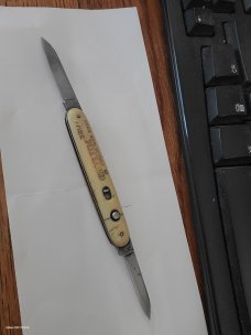 VINTAGE1906-1907 SCHRADE CUT CO WALDEN NY DOUBLE BUTTON AUTO KNIFE