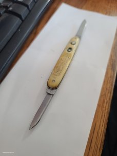 VINTAGE1906-1907 SCHRADE CUT CO WALDEN NY DOUBLE BUTTON AUTO KNIFE