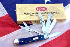 Case xx 1997, 3 dot, "The Big nut" Peanut Knife (MDL# 6520 SS) w/ Great Blue Bone Handles -NOS