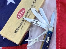 Case xx 1997, 3 dot, "The Big nut" Peanut Knife (MDL# 6520 SS) w/ Great Blue Bone Handles -NOS