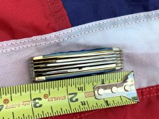 Case xx 1997, 3 dot, "The Big nut" Peanut Knife (MDL# 6520 SS) w/ Great Blue Bone Handles -NOS
