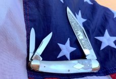 Vintage Bulldog Brand 4" Whittler w/ Nice Mother of Pearl Handles