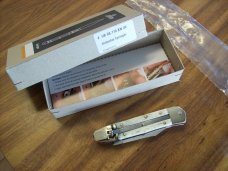 Hubertus Knife Solingen, Germany Small 08 White Smooth Bone 5 3/4 " Open Lillyput NIB