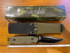 Survivor K-774 Combination Fixed Blade Knife w/Plastic Scales
