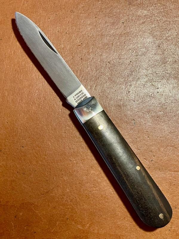 A Wright & Son Sheffield, England Gentlemen's Jack with Spearpoint Blade and Ebony Scales A Wright & Son Sheffield, England Gentlemen's Jack with Spearpoint Blade and Ebony Scales