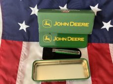 2005 Case xx Baby Doctor Knife Mdl# 6282SP SS -John Deere Green Bone & JD Shield -New in Tin