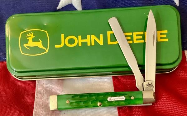 2005 Case xx Baby Doctor Knife Mdl# 6282SP SS -John Deere Green Bone & JD Shield -New in Tin 2005 Case xx Baby Doctor Knife Mdl# 6282SP SS -John Deere Green Bone & JD Shield -New in Tin