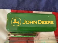 2005 Case xx Baby Doctor Knife Mdl# 6282SP SS -John Deere Green Bone & JD Shield -New in Tin