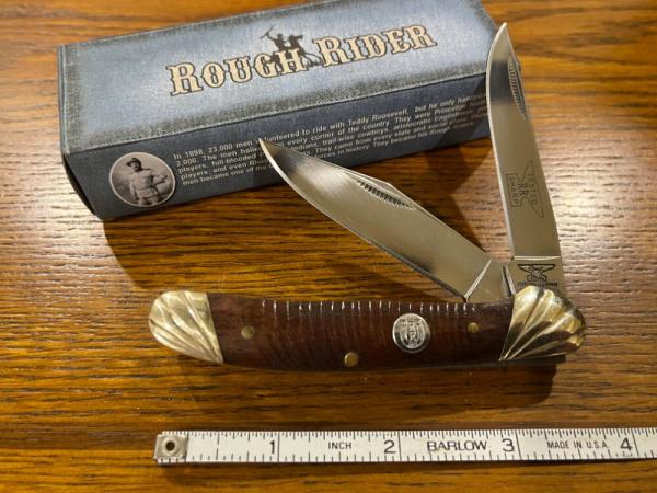 Rough Rider Cutlery RR475 2-Blade Knife w/Brown Bone Scales 