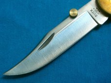 VINTAGE 4 DOT CUSTOM FINGER GROOVE BUCK 110 LOCKBACK FOLDING HUNTER KNIFE KNIVES BROWN SHEATH OLD