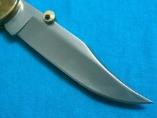 VINTAGE 4 DOT CUSTOM FINGER GROOVE BUCK 110 LOCKBACK FOLDING HUNTER KNIFE KNIVES BROWN SHEATH OLD