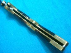 VINTAGE 4 DOT CUSTOM FINGER GROOVE BUCK 110 LOCKBACK FOLDING HUNTER KNIFE KNIVES BROWN SHEATH OLD